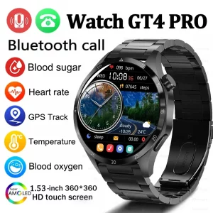 smartwatch GT4 Pro GPS tela AMOLED HD Bluetooth